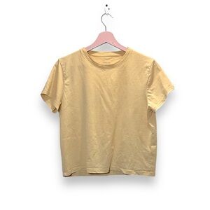 Everlane‎ box cut tee in essential organic cotton buttery yellow XS